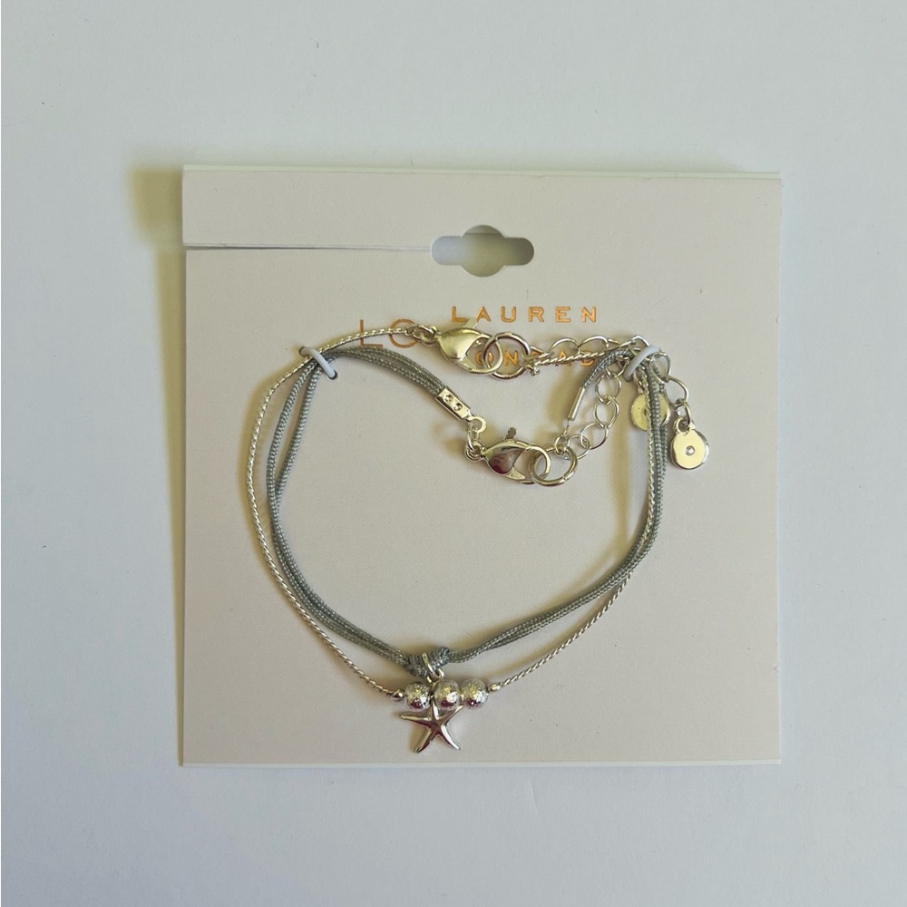 NWT LC Lauren Conrad Silver & Gray Tone Starfish Bracelet✨